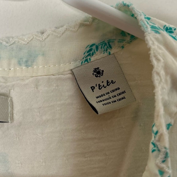 Scotch & Soda Women's Floral Blouse 3/4 length sleeve Button front Cream Size XS - Picture 8 of 11